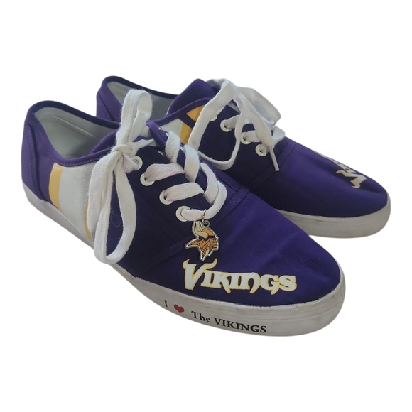 Bradford Exchange Minnesota Vikings Sneakers Size 10 | Women’s NFL Team Fan Shoe - Picture 1 of 9